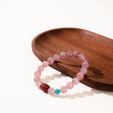 Rose Quartz Carnelian Harmony Bracelet