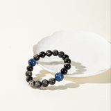 Kyanite Black Silver Obsidian Bracelet