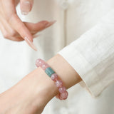 Madagascar Rose Quartz Jadeite Harmony Bracelet