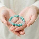 Amazonite Blue Chalcedony Crystal Bracelet