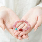 Rose Quartz Carnelian Harmony Bracelet