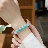 Amazonite Blue Chalcedony Crystal Bracelet