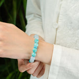 Amazonite Blue Chalcedony Crystal Bracelet