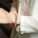 Madagascar Rose Quartz Jadeite Harmony Bracelet