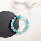 Amazonite Blue Chalcedony Crystal Bracelet