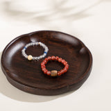 Natural Nanhong Agate Gray Moonstone Ring