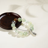 Qi Nan Agarwood & Prehnite Beaded Bracelet