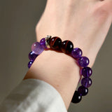 Snake Zodiac Guardian Bracelet – Amethyst & Red Tiger’s Eye for Focus