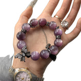 Amethyst Butterfly Crystal Bracelet