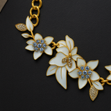 Floral Whisper Enamel Necklace
